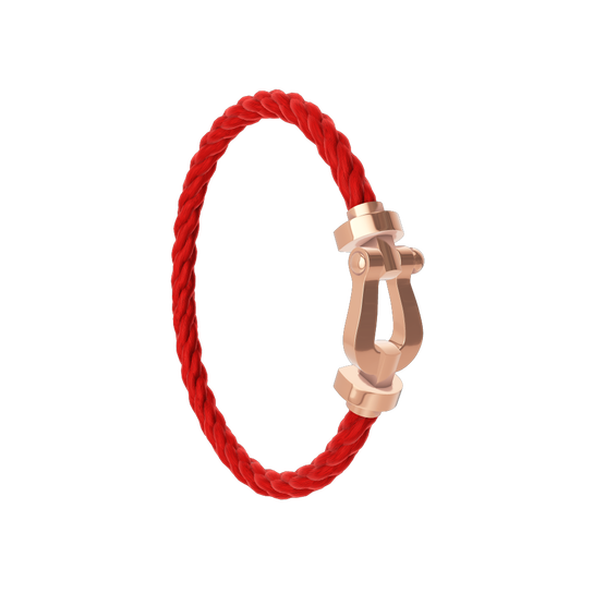 Force 10 Large Rose Gold Cable Bracelet Side image number 2